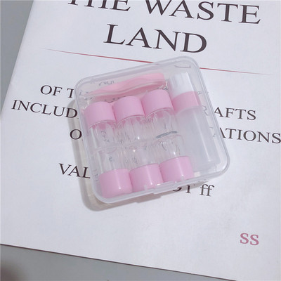 4 PC RGP kétvégű, többcsomagos kontaktlencse tok Egyszínű szépség lencse tok kontaktlencse tároló doboz ajándékba