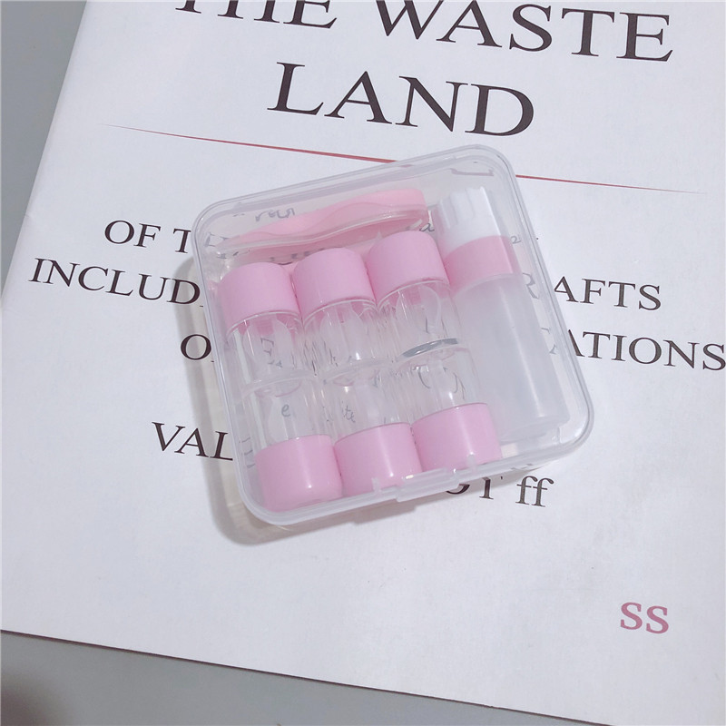 4 PC RGP kétvégű, többcsomagos kontaktlencse tok Egyszínű szépség lencse tok kontaktlencse tároló doboz ajándékba