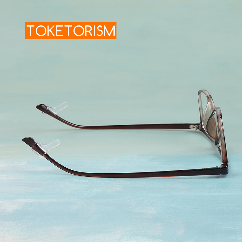 Toketorism läbipaistev silikoonist libisemisvastane kõrvakonks prillide hoidja prillide tarvikud