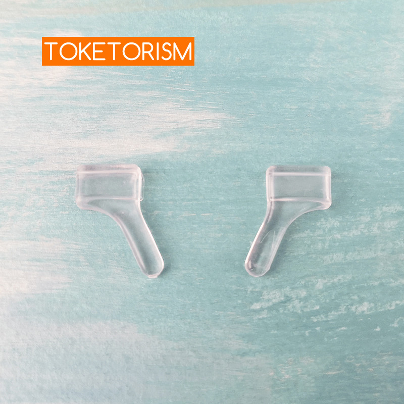 Toketorism läbipaistev silikoonist libisemisvastane kõrvakonks prillide hoidja prillide tarvikud