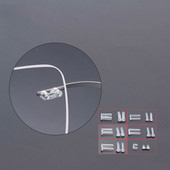 Dupla szemüveg gumidugóval átlátszó szemüveg műanyag dugó Szemüveg Tartozékok Perem nélküli csat Ultrakönnyű illeszkedés