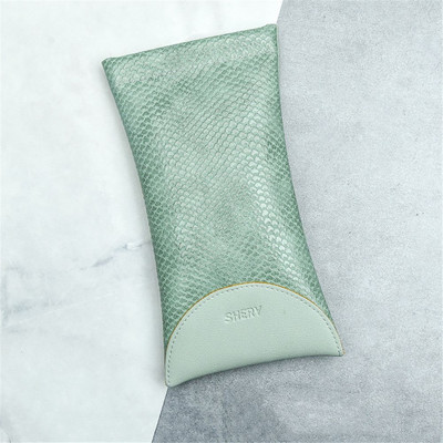 Szemüveg védőhuzat puha tasak Hordozható szemüvegdoboz szemüvegtáska PU bőr napszemüveg tok