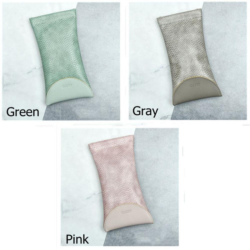 Szemüveg védőhuzat puha tasak Hordozható szemüvegdoboz szemüvegtáska PU bőr napszemüveg tok