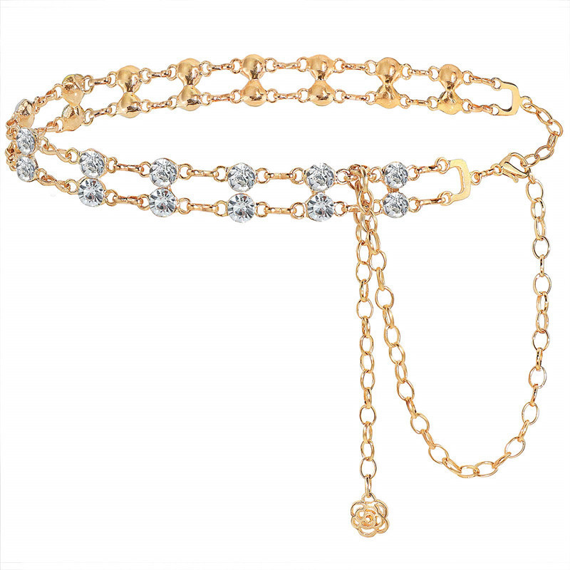 Női ruhák Rugalmas öv Divat Csillogó strassz sztreccs derékpánt Utazási parti dekoráció Nagy méretű strandöv