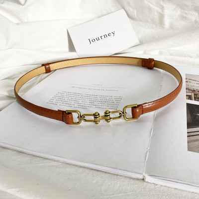 Remen za žene Novi podesivi ženski remeni za haljine od PU kože Remen zlatne kopče Fini ženski remeni Damski dodaci za odijela