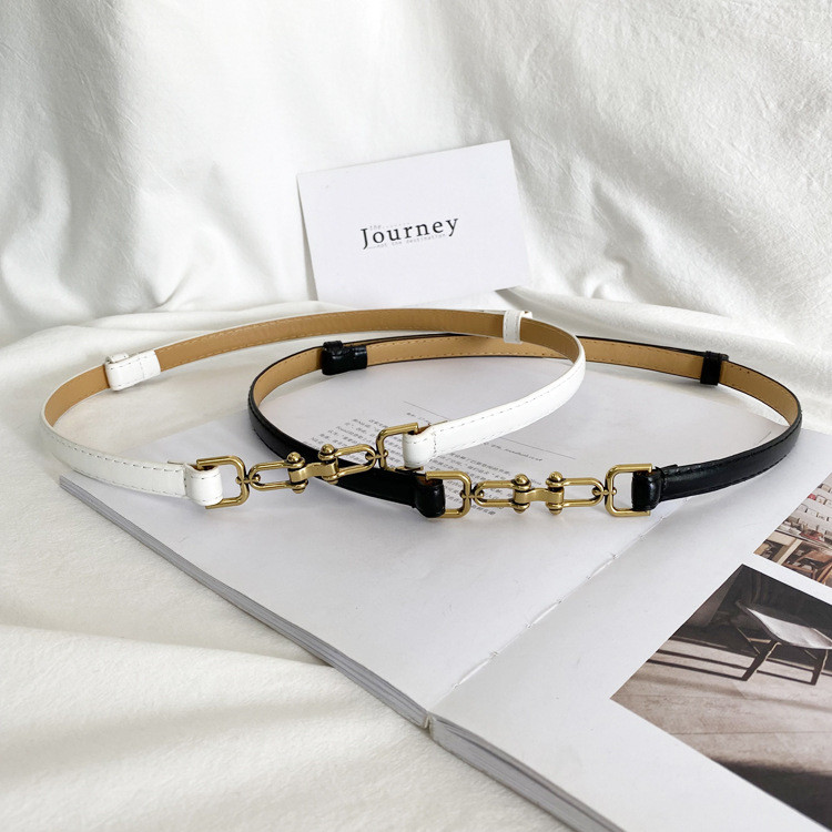 Remen za žene Novi podesivi ženski remeni za haljine od PU kože Remen zlatne kopče Fini ženski remeni Damski dodaci za odijela