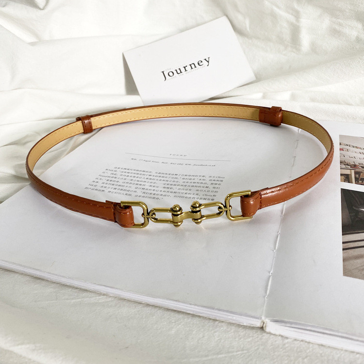 Remen za žene Novi podesivi ženski remeni za haljine od PU kože Remen zlatne kopče Fini ženski remeni Damski dodaci za odijela