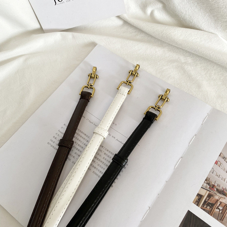 Remen za žene Novi podesivi ženski remeni za haljine od PU kože Remen zlatne kopče Fini ženski remeni Damski dodaci za odijela