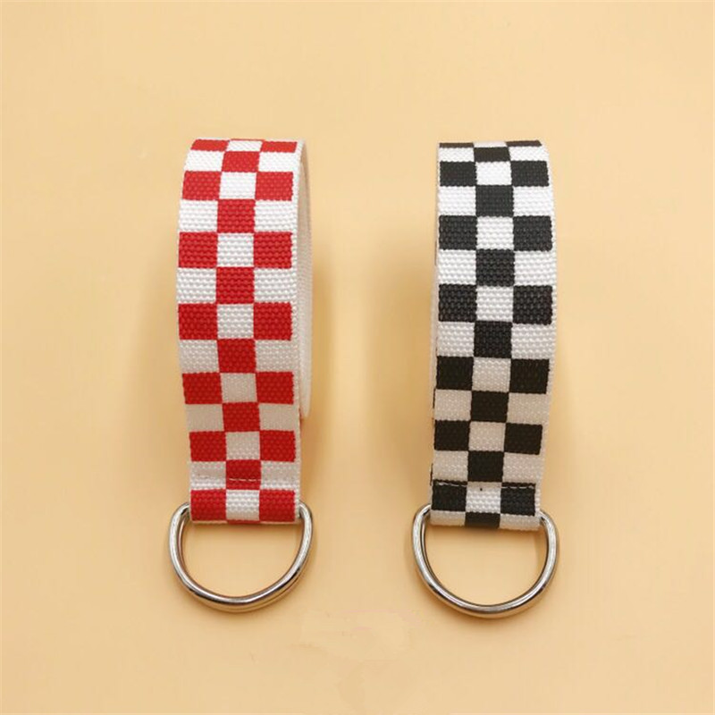 Ζώνη μέσης 130cm/110cm Μαύρη Λευκή Καρό Ζώνη Καμβάς Ζώνες σκακιέρας Ζώνες Ζώνες Καμβά Ζώνες Μέσης Καμβά Casual Καρό