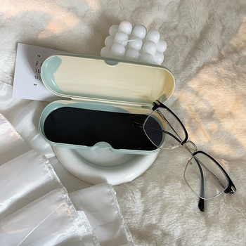 Калъф за очила в кремав цвят Дамски преносими сладки слънчеви очила Кутия за съхранение на очила за късогледство Очила за пътуване Защитен органайзер