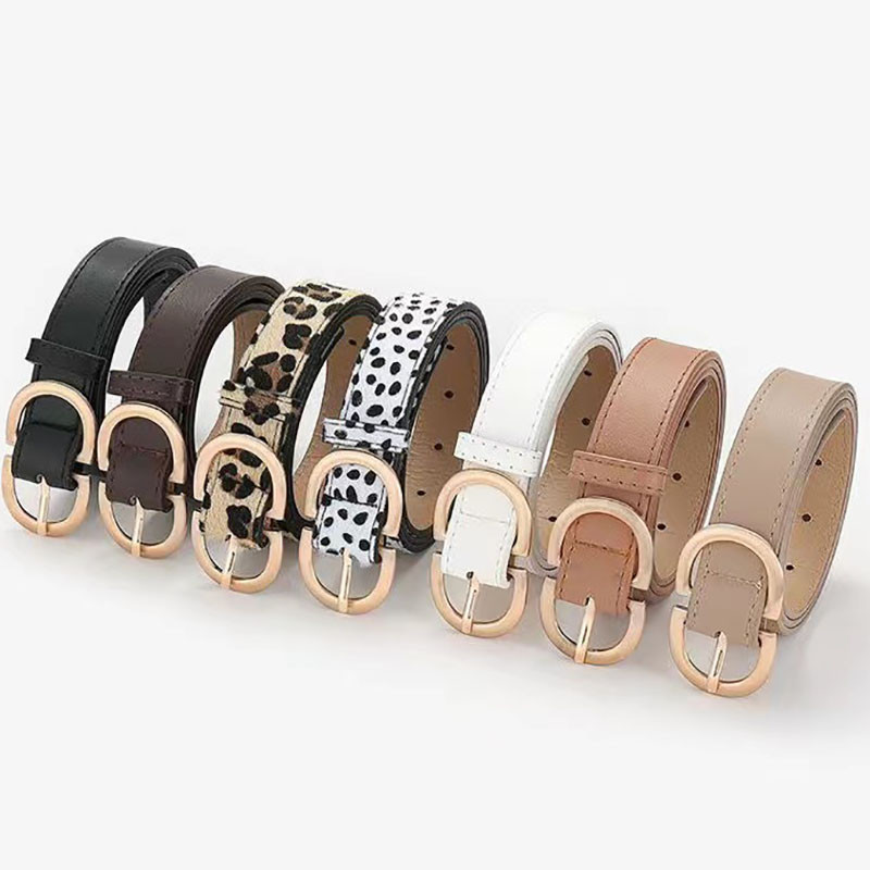 Stil de designer Simple Femei Metal D Catarama Curea de calitate din piele Pu Aliaj Catarama Talie Versatil Rochie Blugi Accesorii Stra