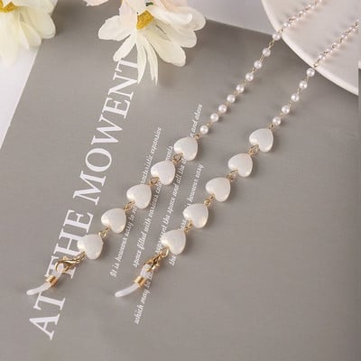 Žene Djevojke Viseći vrat Maska u obliku srca Anti-lost Lanci Kabel za naočale Biserni lančići za sunčane naočale Ljubavni lančići za naočale