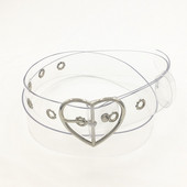 Curele de damă Design de modă, metal auriu, cu cataramă rotundă, pantaloni, curea din plastic, curea din PVC, centuri transparente transparente pentru blugi pentru femei