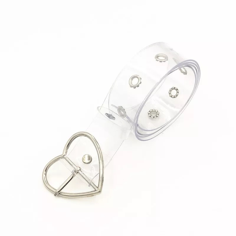 Curele de damă Design de modă, metal auriu, cu cataramă rotundă, pantaloni, curea din plastic, curea din PVC, centuri transparente transparente pentru blugi pentru femei