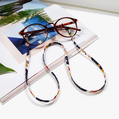 Boho Boho farebná potlač okuliarov šnúrka Vintage látková retiazka na okuliare pre ženy módne slnečné okuliare šnúrka na šnúrku na okuliare doplnky