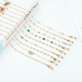 Mados perlai akinių laikikliai lapai akinių grandinėlės metalinės akinių grandinėlės skaitymo akiniai dirželiai akinių priedai Dovana