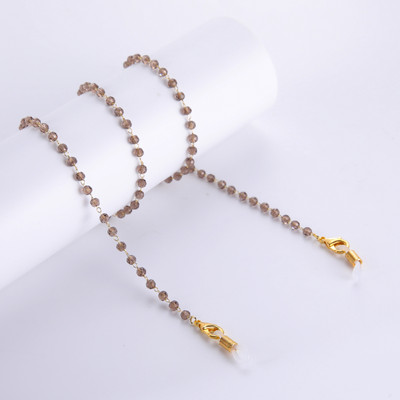 Teamer Sunčane naočale Lanci crne kristalne perle Ogrlica s naočalama Metalna užad Vješalica Maska Naočale Ogrlica Nakit Poklon