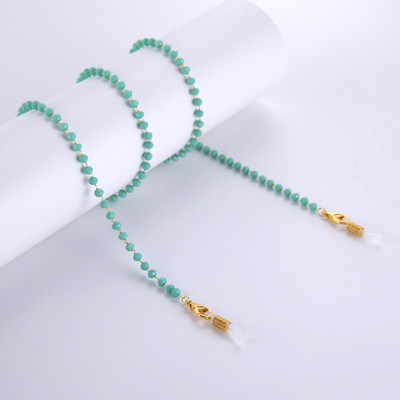 Teamer Sunčane naočale Lanci crne kristalne perle Ogrlica s naočalama Metalna užad Vješalica Maska Naočale Ogrlica Nakit Poklon