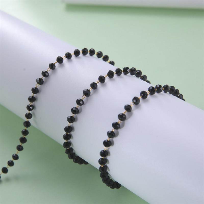 Teamer Sunčane naočale Lanci crne kristalne perle Ogrlica s naočalama Metalna užad Vješalica Maska Naočale Ogrlica Nakit Poklon