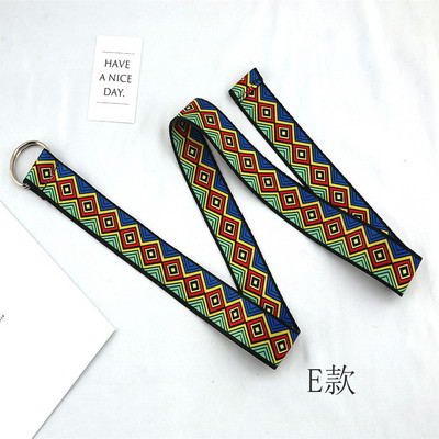 NovoUnisex remeni od najlonske platnene tkanine s dvostrukim D prstenom, kopčom, dugim remenčićem oko struka, s printom, ženske traperice, ležerna studentska haljina