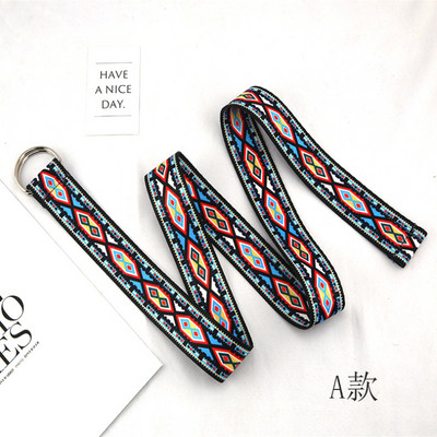 NovoUnisex remeni od najlonske platnene tkanine s dvostrukim D prstenom, kopčom, dugim remenčićem oko struka, s printom, ženske traperice, ležerna studentska haljina