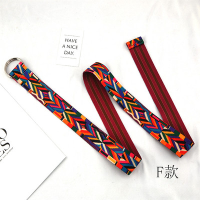 NovoUnisex remeni od najlonske platnene tkanine s dvostrukim D prstenom, kopčom, dugim remenčićem oko struka, s printom, ženske traperice, ležerna studentska haljina