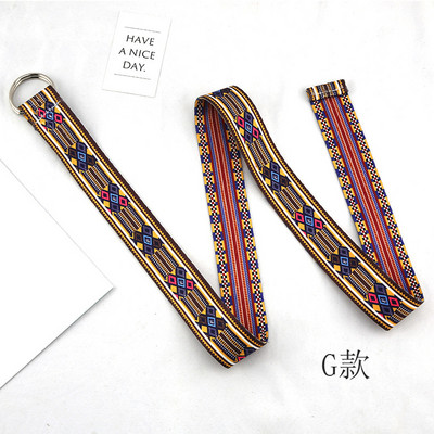 NovoUnisex remeni od najlonske platnene tkanine s dvostrukim D prstenom, kopčom, dugim remenčićem oko struka, s printom, ženske traperice, ležerna studentska haljina