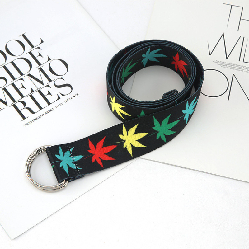 NovoUnisex remeni od najlonske platnene tkanine s dvostrukim D prstenom, kopčom, dugim remenčićem oko struka, s printom, ženske traperice, ležerna studentska haljina