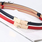 Maikun uus tume nahast reguleeritav vöö naistele universaalne kleit kampsun, kaunistus naiste väikesed vööd