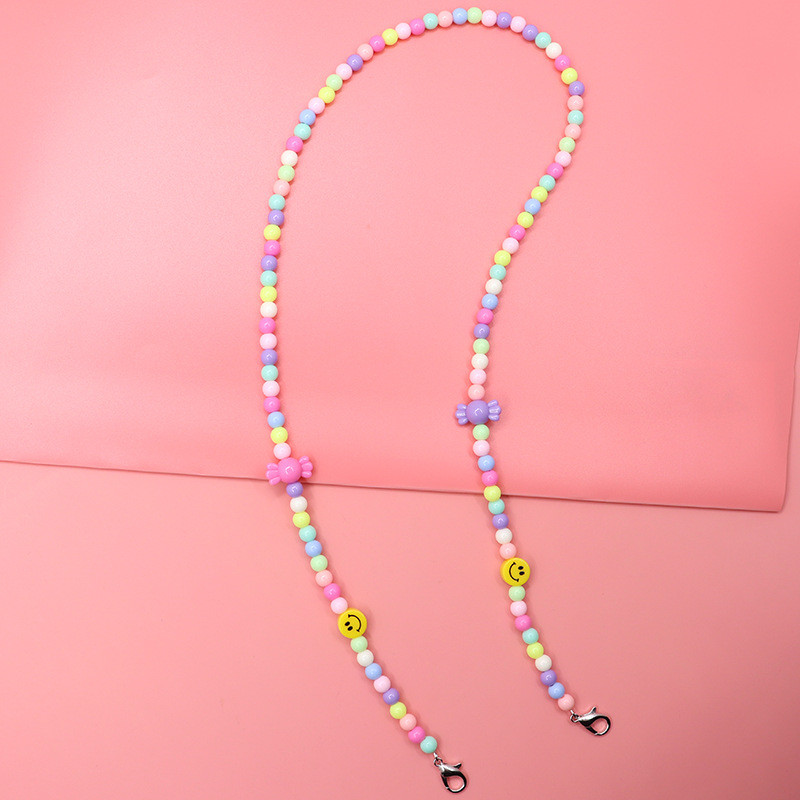 Dječji ljupki lančić za naočale protiv gubitka naočala s perlama maska u obliku srca lanac uzica oko vrata uzica sunčane naočale konopac naočale dodaci