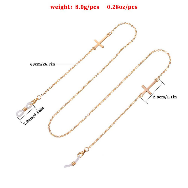 Μόδα Γυαλιά Οράσεως Αλυσίδα με Σταυρό Και Φτερό Κρεμαστό Γυναικεία Μεταλλικά Κορδόνια Γυαλιά ηλίου Θήκες Γυαλιών Γυαλιά Θήκη Ακουστικών Κορδόνι