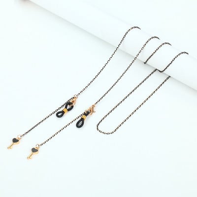 73 cm fekete arany maszk szemüveglánc női macska hold csillag korona medál napszemüveg láncok csúszásgátló lógó nyak szemüveg pántok