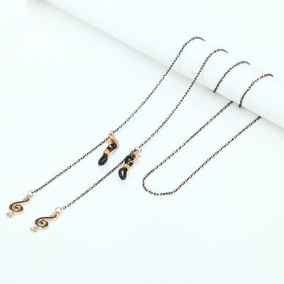 73 cm fekete arany maszk szemüveglánc női macska hold csillag korona medál napszemüveg láncok csúszásgátló lógó nyak szemüveg pántok