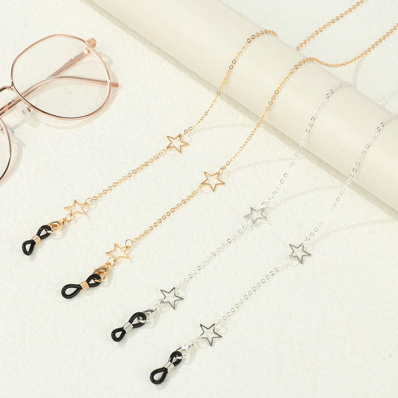 Modni maskirni lančići za žene 2023. Lanci za sunčane naočale Držač za naočale Zlatna zvjezdasta naočala Uzica Ogrlica Remen Uže