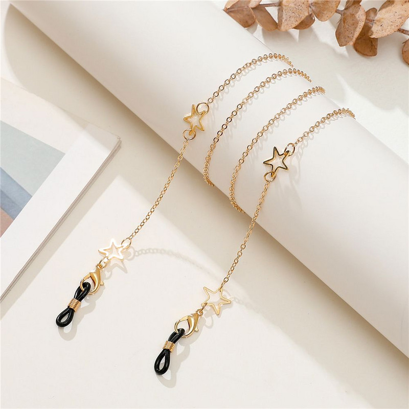 Modni maskirni lančići za žene 2023. Lanci za sunčane naočale Držač za naočale Zlatna zvjezdasta naočala Uzica Ogrlica Remen Uže