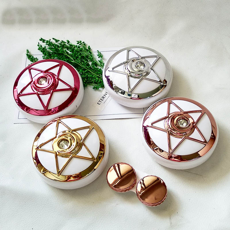 Kutija za kontaktne leće s mramornom površinom s ogledalom Putne naočale Kutija za leće za njegu očiju Komplet za namakanje kontaktnih leća Naočale