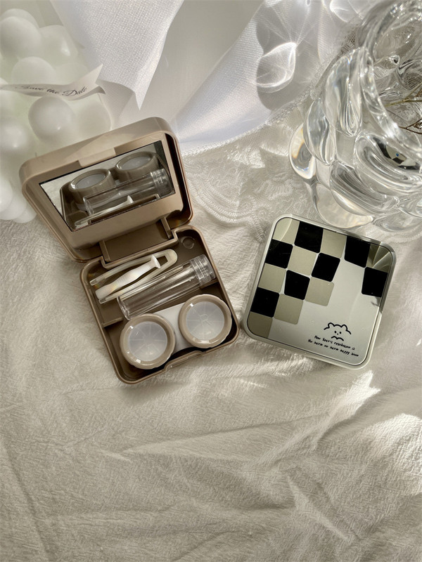 1kom nova kutija za kontaktne leće Set kutija za putne leće sa zrcalom Spremnik za držač leća za oči Prijenosna kutija za kontaktne leće