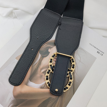 Дизайнерски колани за жени Висококачествена луксозна марка 2023 г. Дамски еластичен корсетен колан с широки разтегливи панталони презрамка за рокля