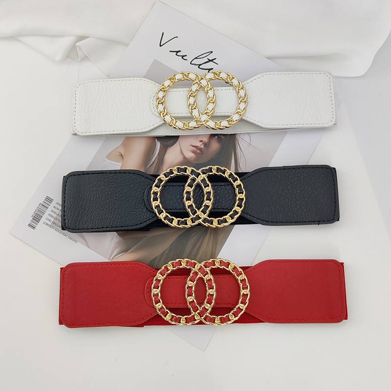 Disainrihmad naistele Kvaliteetne Luksusbränd 2023 Naiste vöökoht elastne korsetivöö lai veniv Cummerbundsi kleidirihm