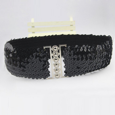 Cureaua cu paiete auriu pentru femei, fete, designer de lux, curele late pentru blugi, haine, pulover, accesorii pentru rochii de petrecere.