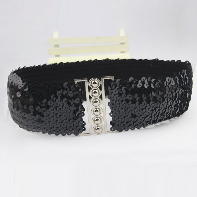 Cureaua cu paiete auriu pentru femei, fete, designer de lux, curele late pentru blugi, haine, pulover, accesorii pentru rochii de petrecere.