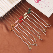 Prillikett Uus mood Mask Rippuv nöör Täht Pärl Süda Vibu Prillide ketid Metallist Päikeseprillid Paelad Naiste Maski kett