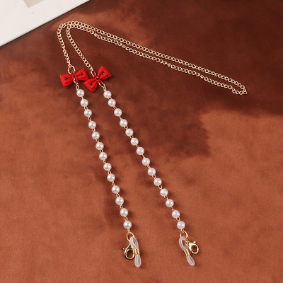 Prillikett Uus mood Mask Rippuv nöör Täht Pärl Süda Vibu Prillide ketid Metallist Päikeseprillid Paelad Naiste Maski kett