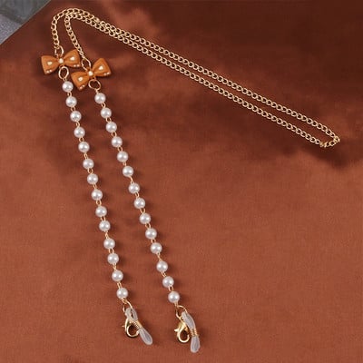 Prillikett Uus mood Mask Rippuv nöör Täht Pärl Süda Vibu Prillide ketid Metallist Päikeseprillid Paelad Naiste Maski kett