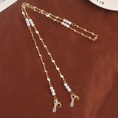 Prillikett Uus mood Mask Rippuv nöör Täht Pärl Süda Vibu Prillide ketid Metallist Päikeseprillid Paelad Naiste Maski kett