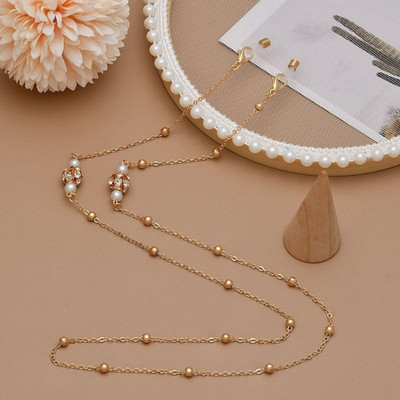 Prillikett Uus mood Mask Rippuv nöör Täht Pärl Süda Vibu Prillide ketid Metallist Päikeseprillid Paelad Naiste Maski kett