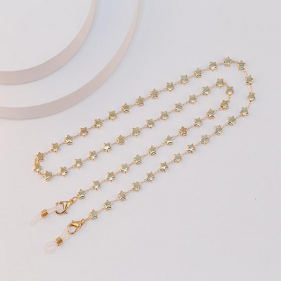 Prillikett Uus mood Mask Rippuv nöör Täht Pärl Süda Vibu Prillide ketid Metallist Päikeseprillid Paelad Naiste Maski kett