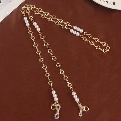 Prillikett Uus mood Mask Rippuv nöör Täht Pärl Süda Vibu Prillide ketid Metallist Päikeseprillid Paelad Naiste Maski kett