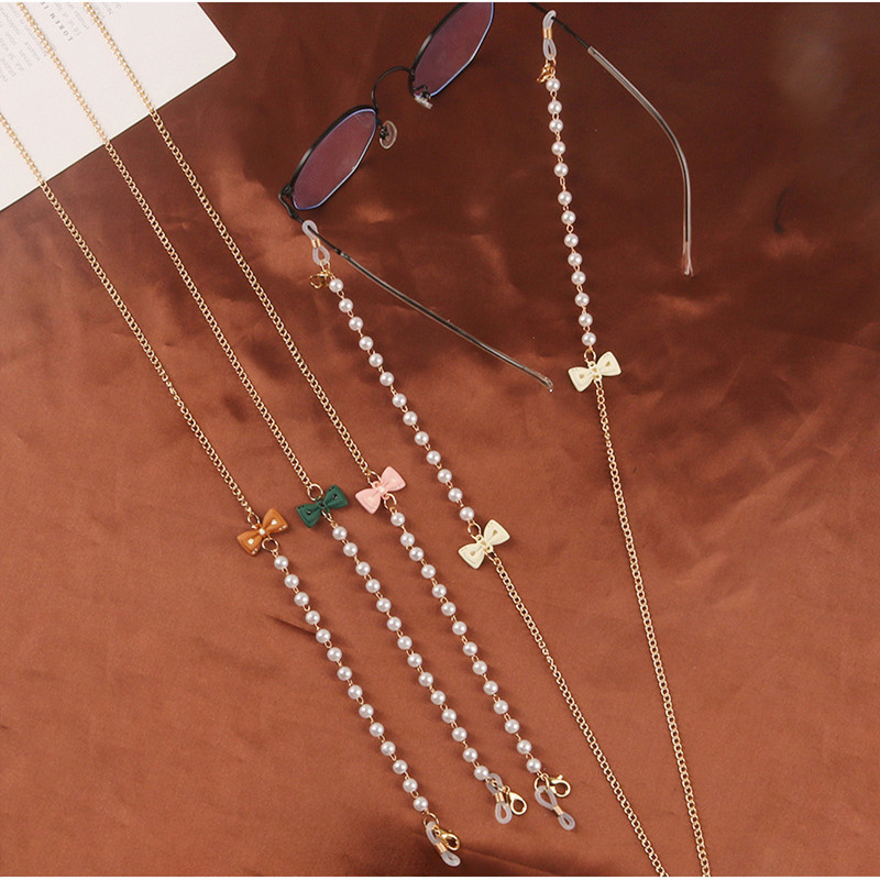 Prillikett Uus mood Mask Rippuv nöör Täht Pärl Süda Vibu Prillide ketid Metallist Päikeseprillid Paelad Naiste Maski kett