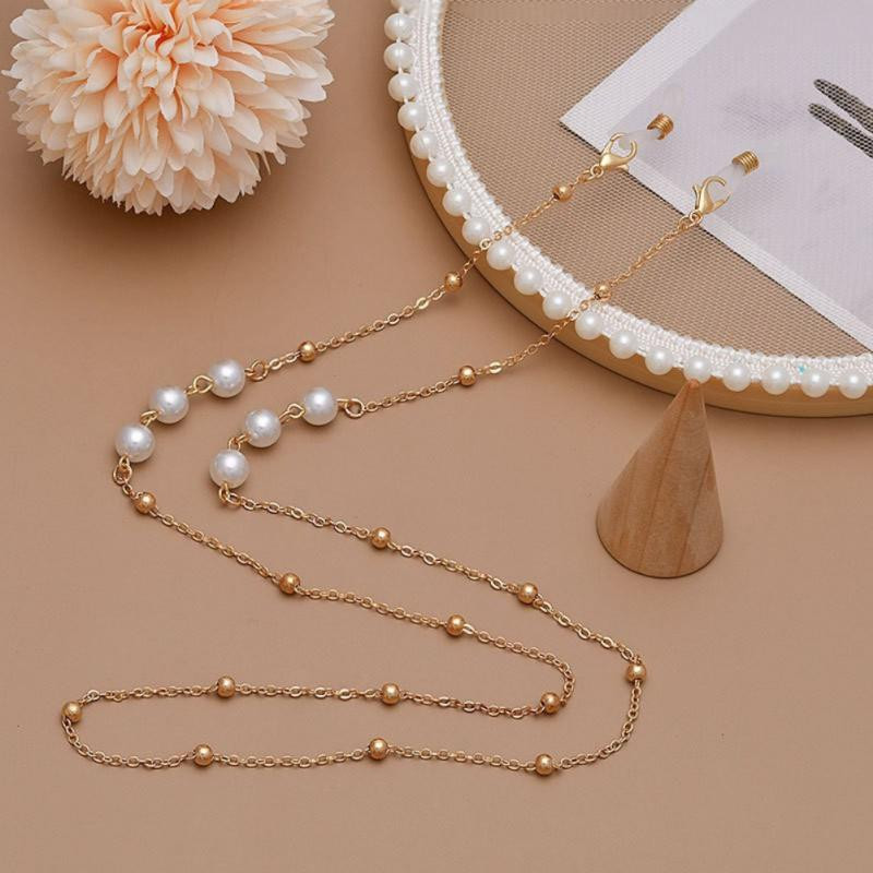 Prillikett Uus mood Mask Rippuv nöör Täht Pärl Süda Vibu Prillide ketid Metallist Päikeseprillid Paelad Naiste Maski kett